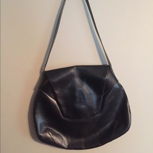 Black leather Helmut Lang purse